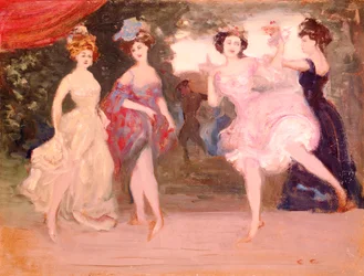 Quatre danseuses sur scène